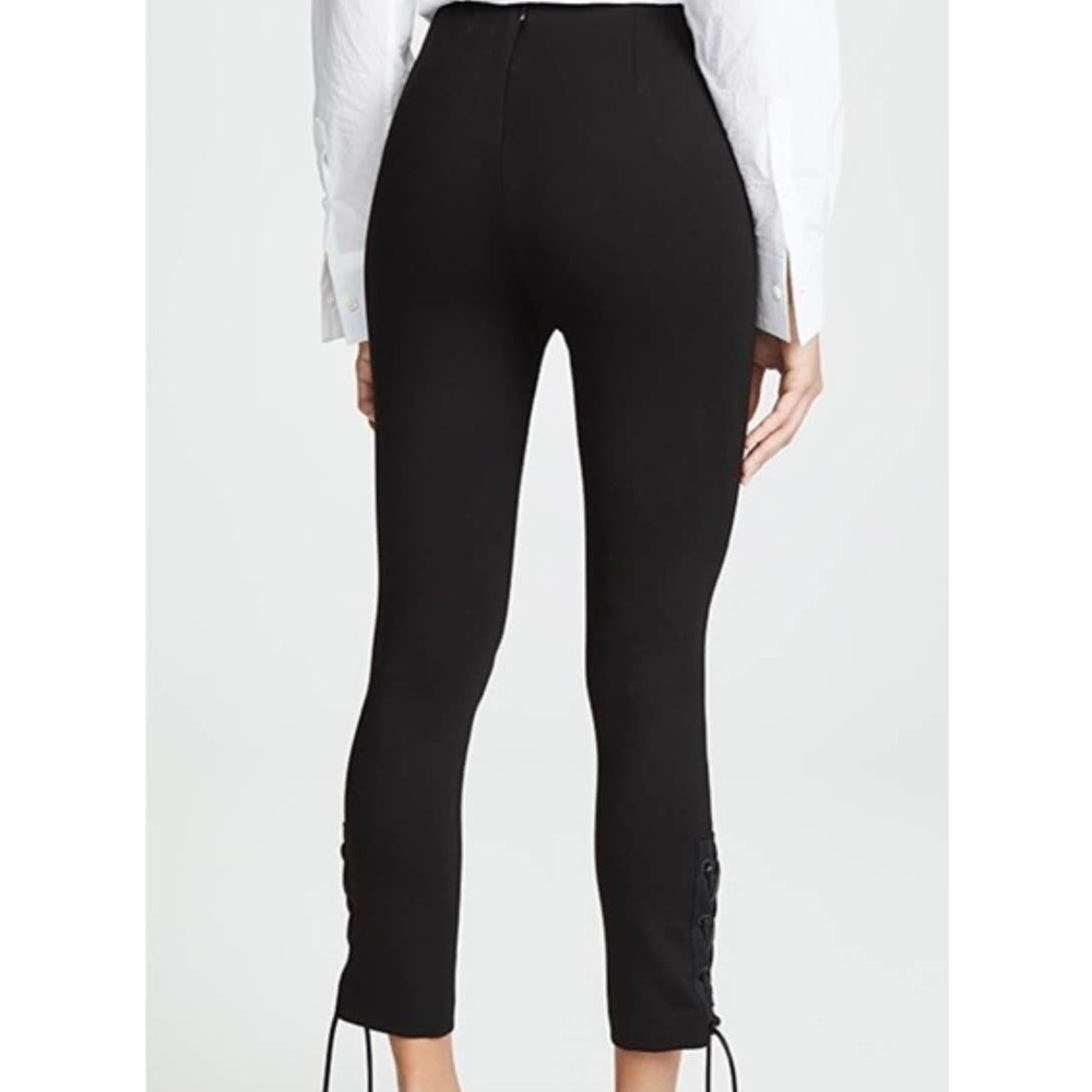Rag & Bone Pants Simone Lace Up Black Stretch Crop Ankle Pants SZ 8 $325‍‍ - Picture 11 of 11